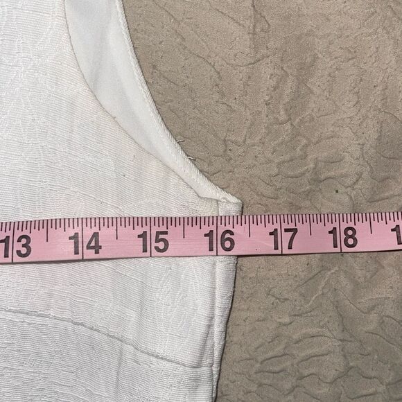 Banana Republic Womens Round Neck Sleeveless Peplum Tank Top White Size 4 - Picture 5 of 6